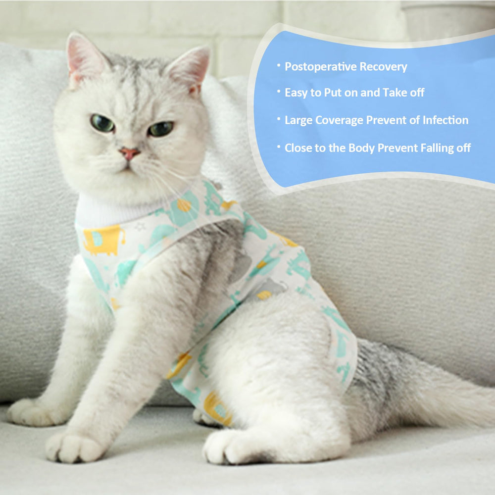 Coppthinktu cat recovery suit Velcro-back design ensures easy on/off and snug sizing