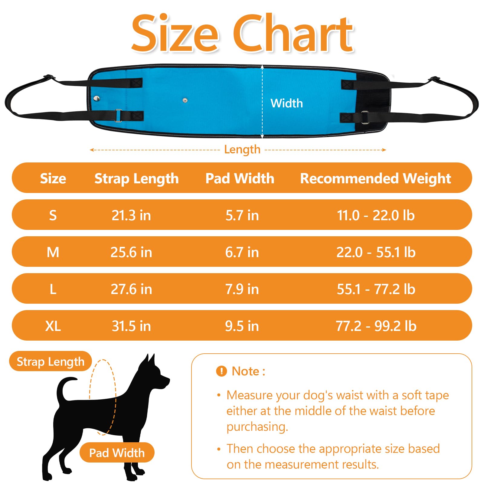 Coppthinktu dog lift harness adjustable strap aids a perfect fit
