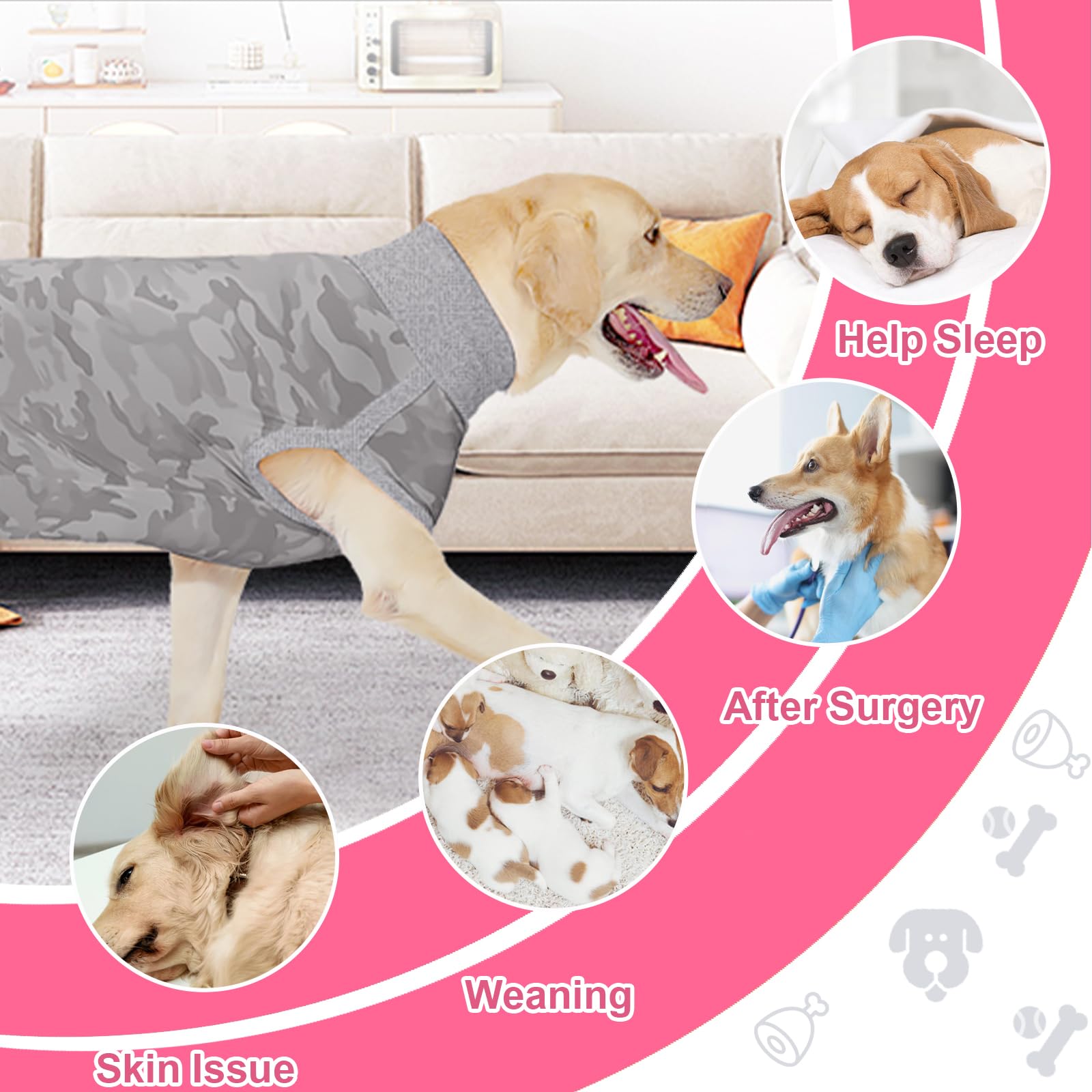 Coppthinktu dog onesie excretion design with pee-pad interlayer keeps dogs clean.