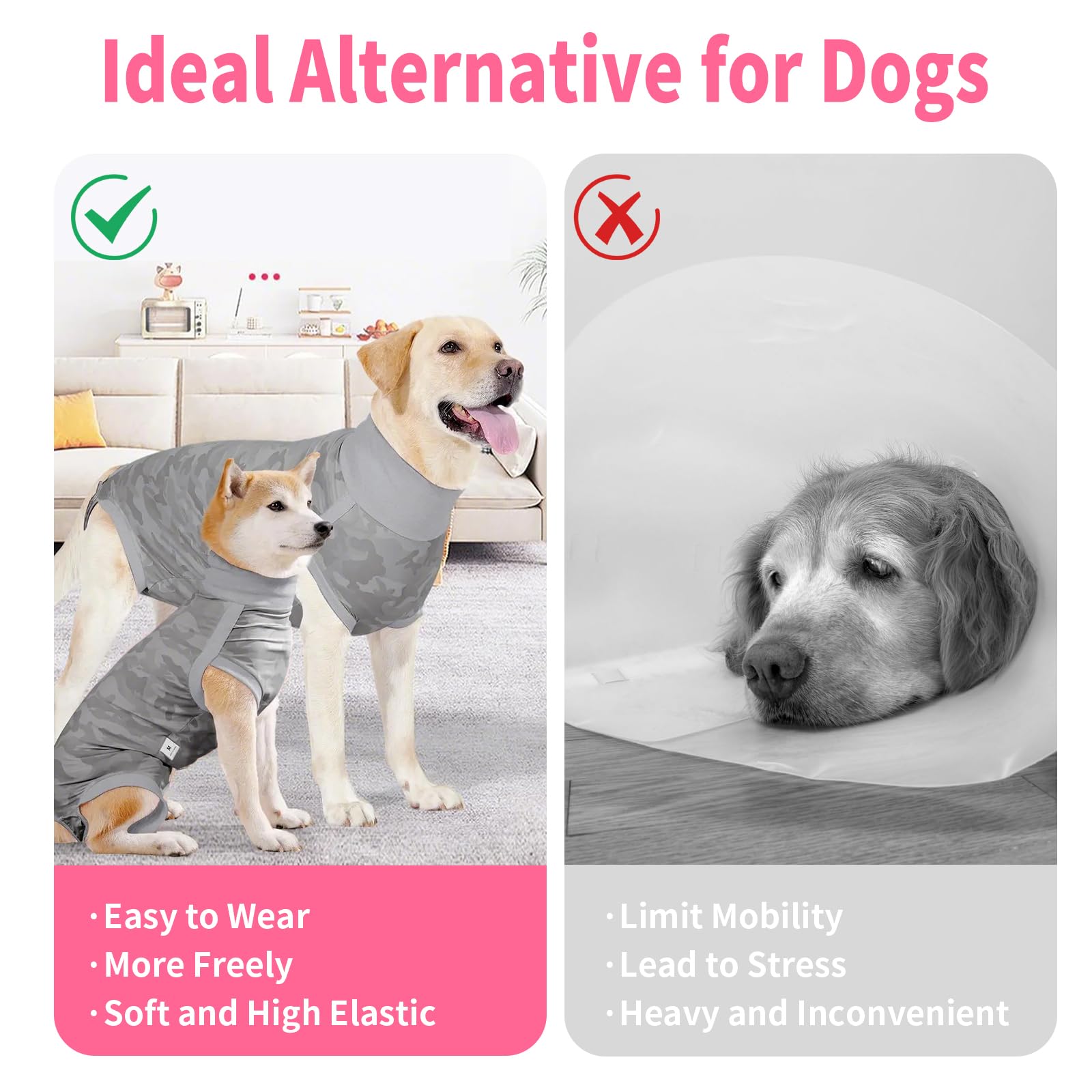 Coppthinktu dog onesie indoor-outdoor versatility protects from dust and debris.