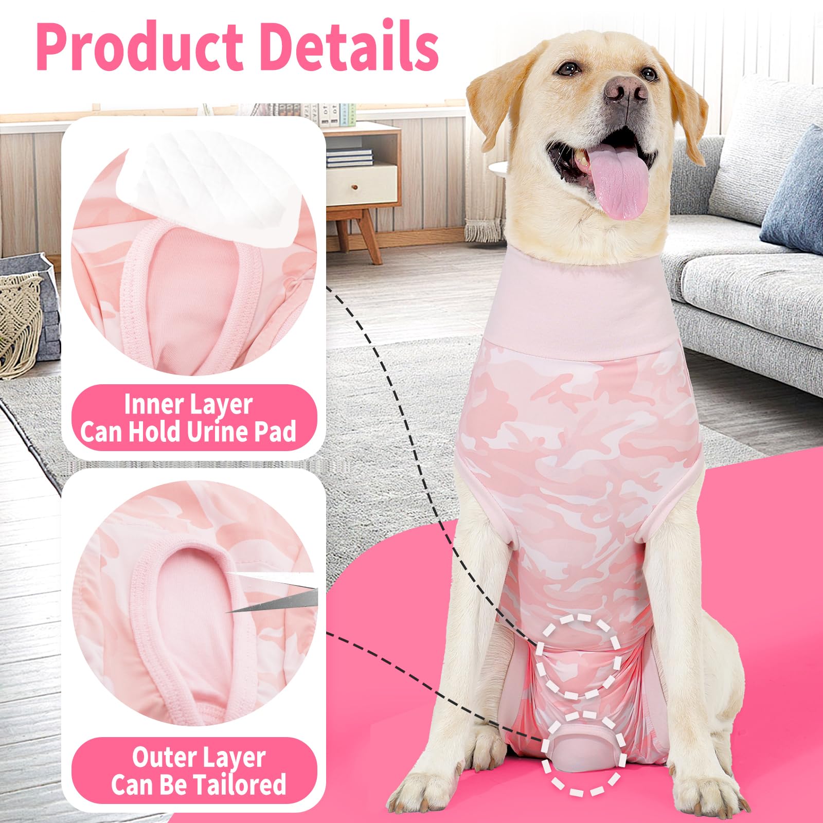 Coppthinktu dog onesie indoors outdoors view emphasizes warmth and freedom of movement