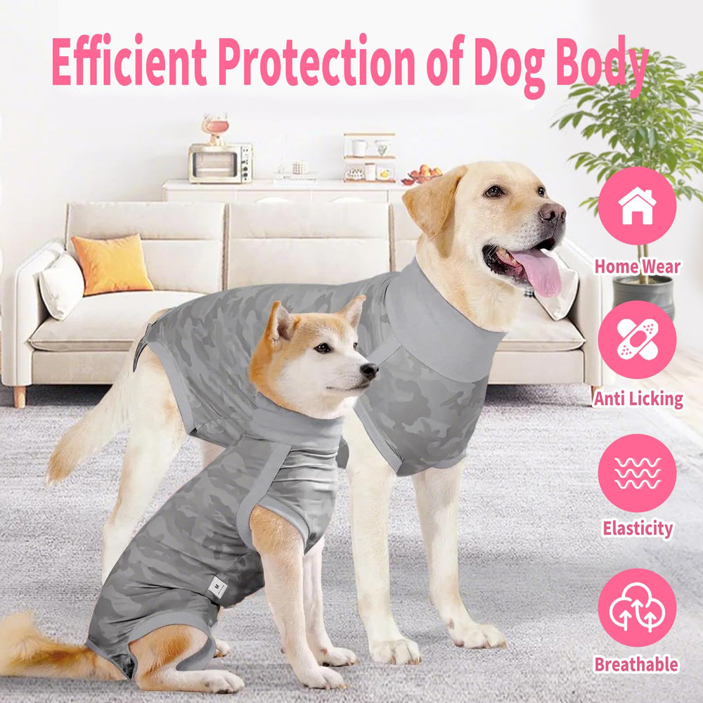Coppthinktu dog-onesie-size-range-xs-xxl showing extensive sizing