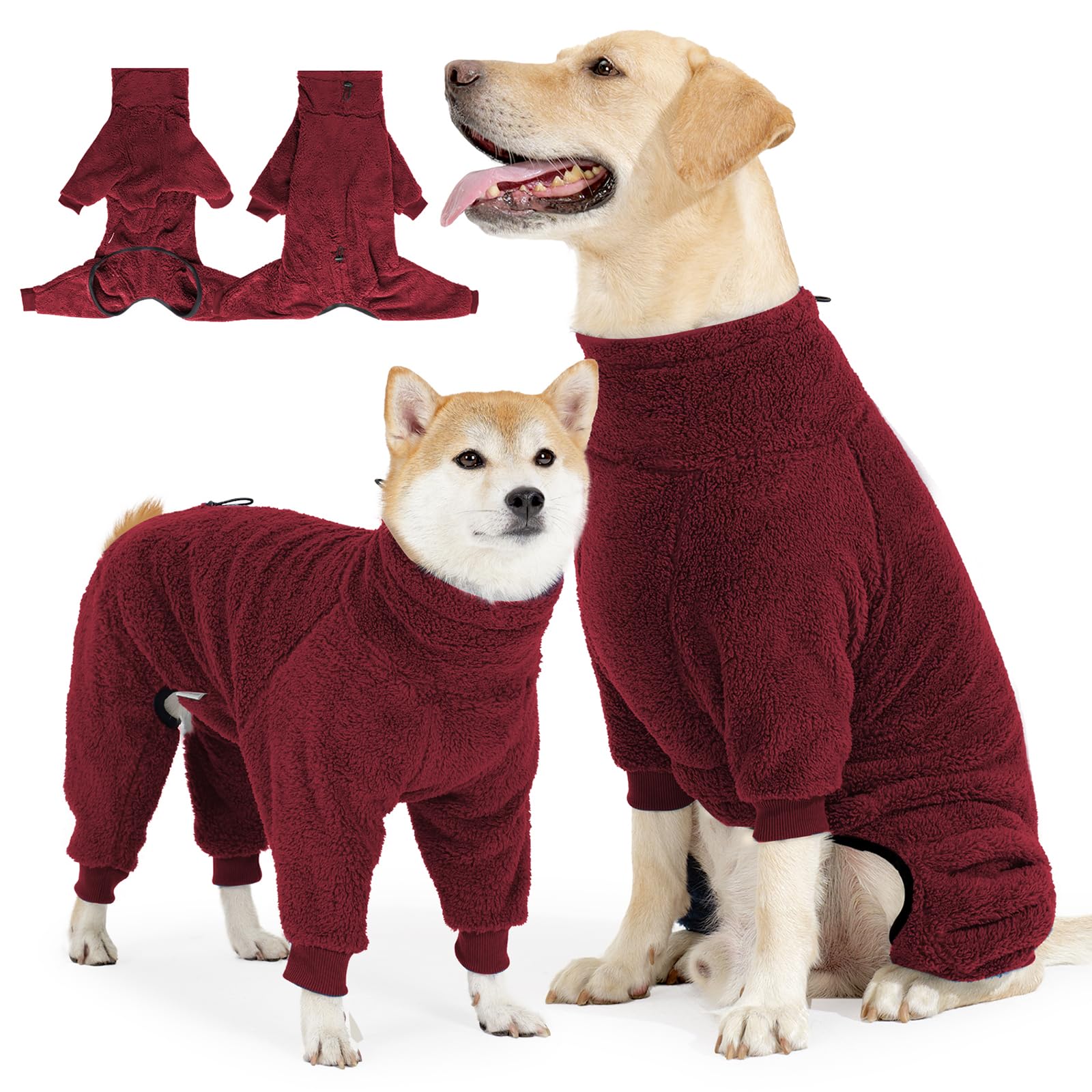 Coppthinktu dog winter coat full-coverage turtleneck keeps warmth during cold walks
