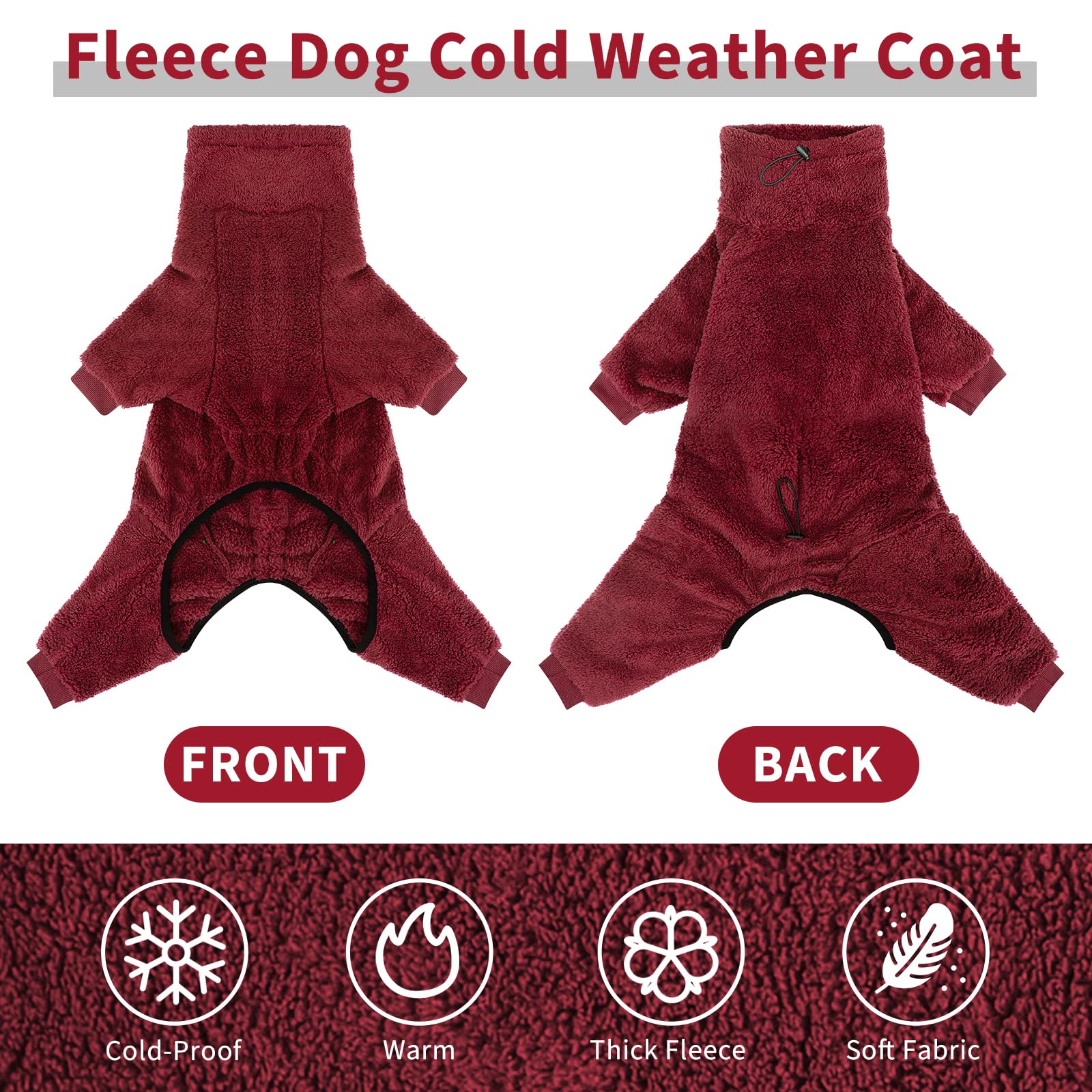 Coppthinktu dog winter coat machine washable for easy cleanup