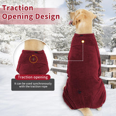 Coppthinktu dog winter coat pullover style for quick dressing