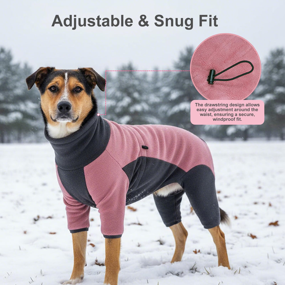 Coppthinktu dog coat pink XXL adjustable drawstrings ensure snug, comfy fit