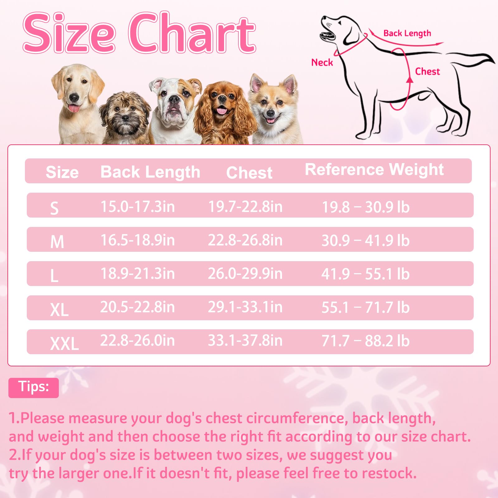 Coppthinktu fleece dog coat pink XXL windproof turtleneck shields neck chill
