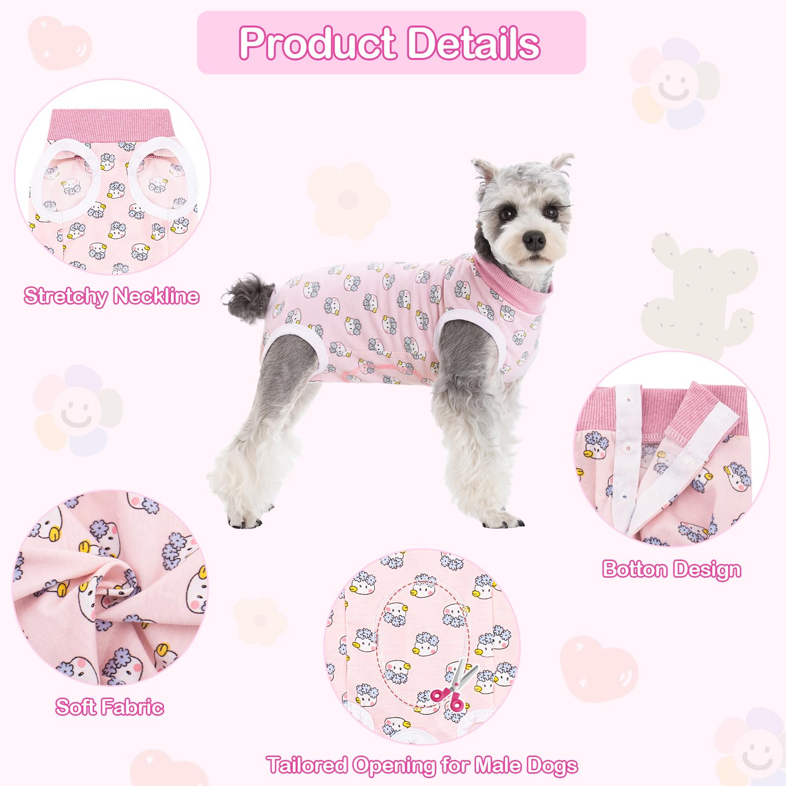 Coppthinktu Recovery Suit breathable-fabric keeps dogs cool and comfortable.