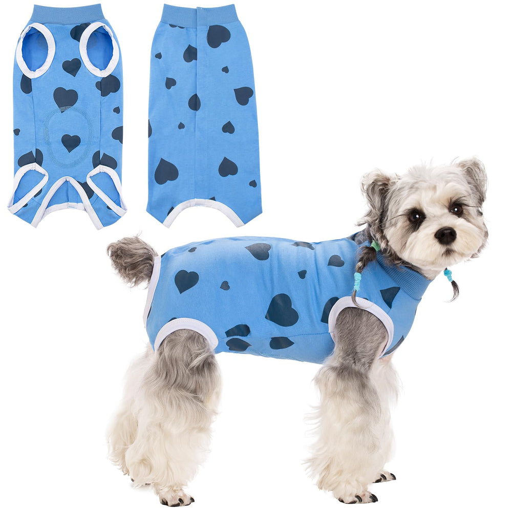 Coppthinktu recovery suit dog back-closure demonstrates quick fit and secure protection after surgery