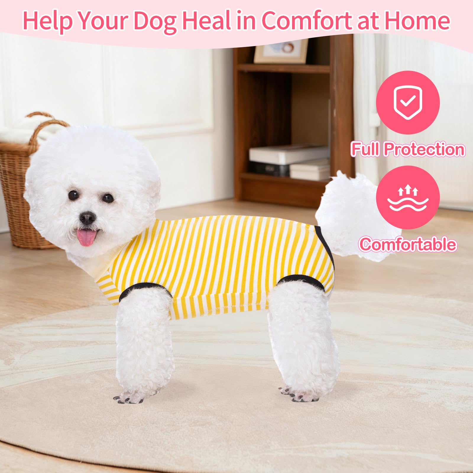 Coppthinktu recovery suit dogs covering wound, soft fabric shields incisions while resting