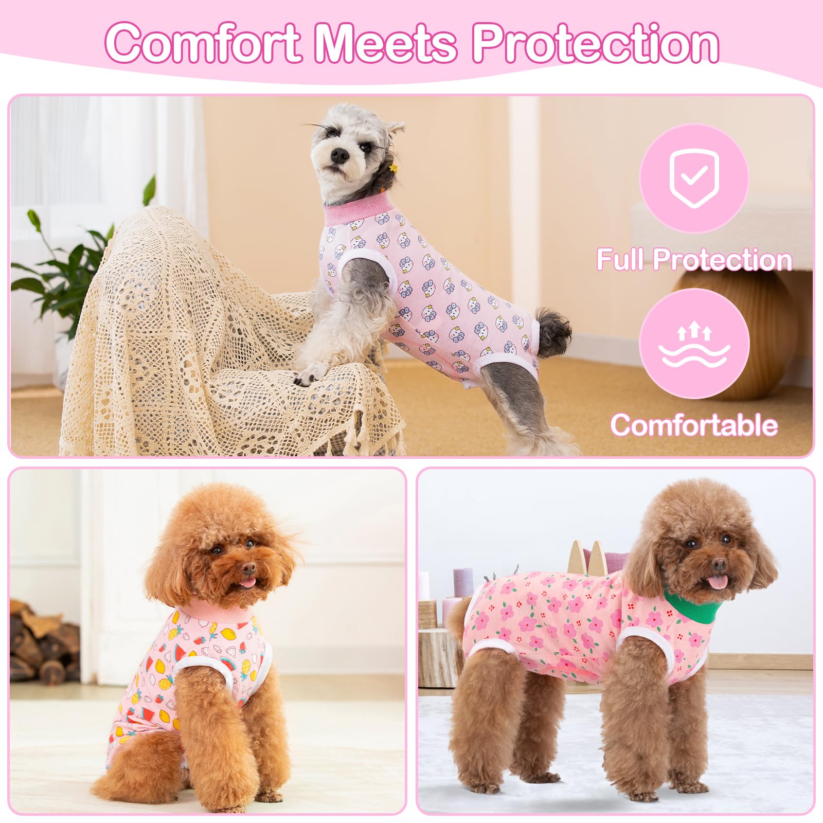 Coppthinktu Recovery Suit inner-abdomen-opening supports easy potty breaks.