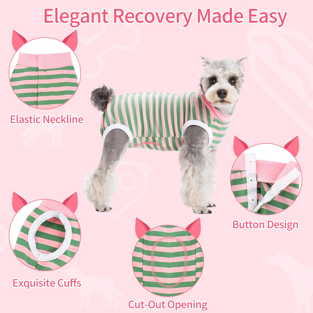 Coppthinktu Recovery Suit showing pee-cutout guide for male dogs