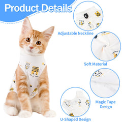 Coppthinktu traje de recuperación para gato, dorsal, protege la piel y facilita movimiento.