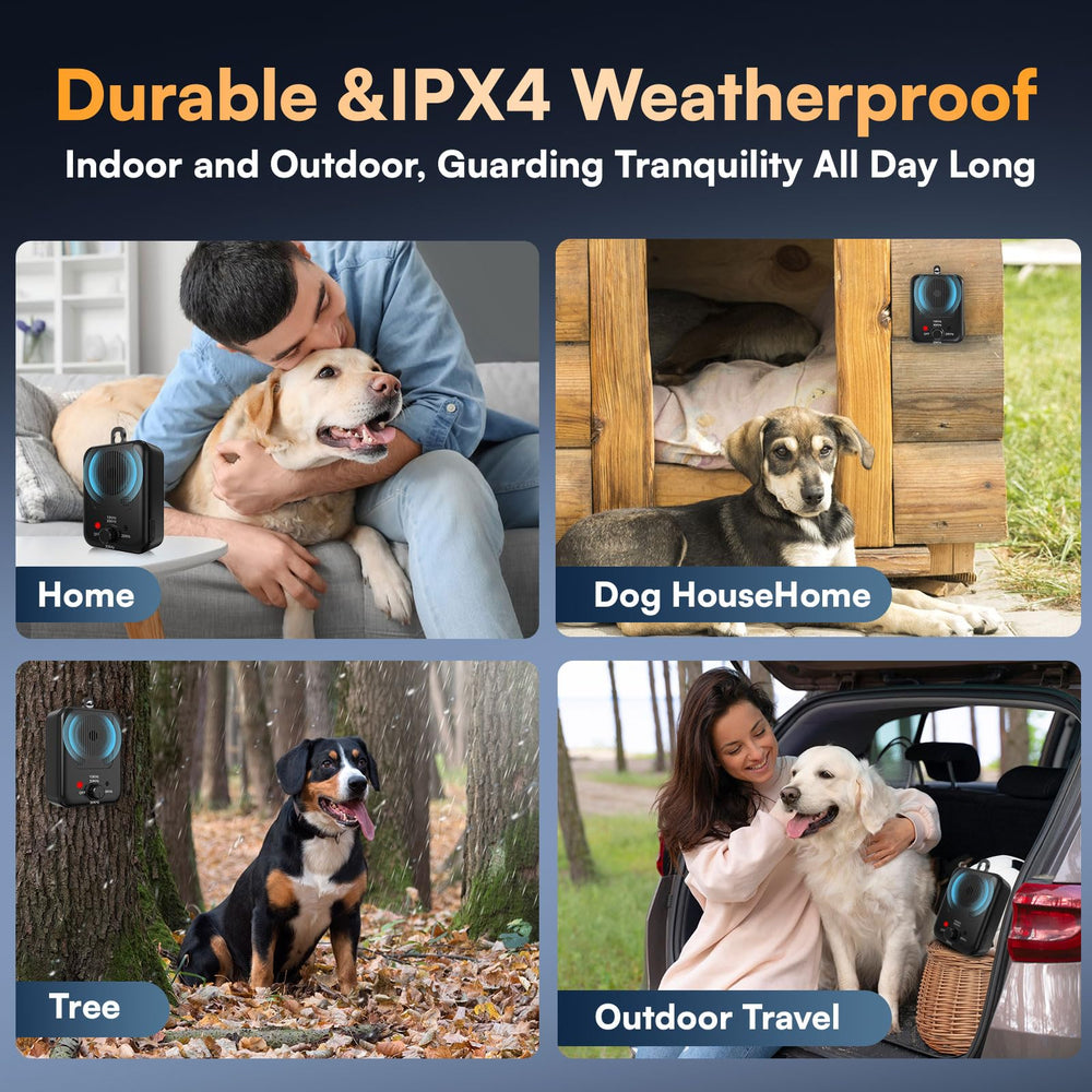 Coprisin bark deterrent with 33ft range covers your yard and porch.