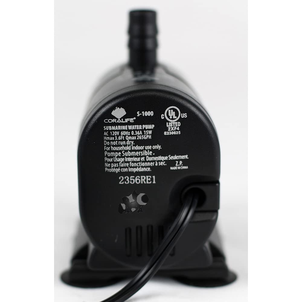 Coralife BioCube S-1000 pump installed in a BioCube tank delivering steady flow.