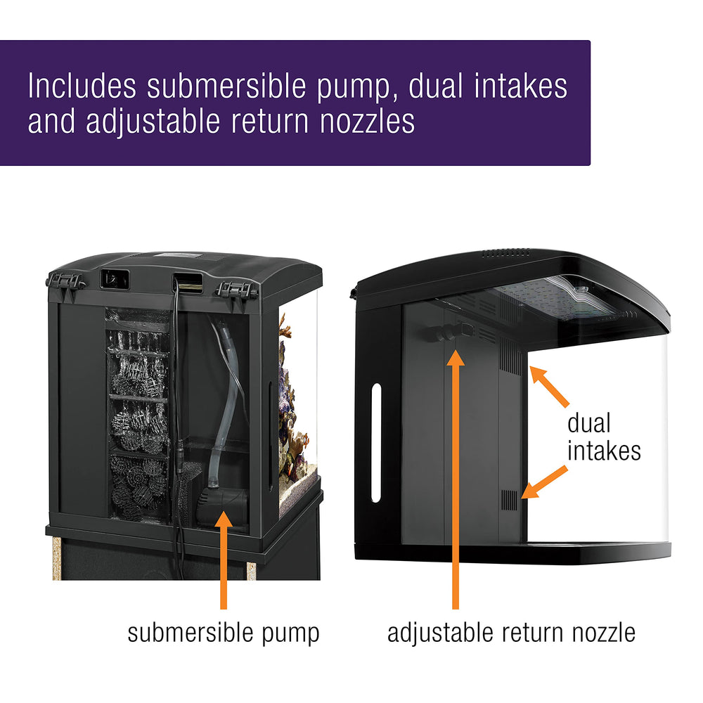 Coralife BioCube adjustable return nozzle directs flow for optimal circulation