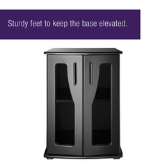 Coralife BioCube stand door panels emphasize elegant concealment and latch.