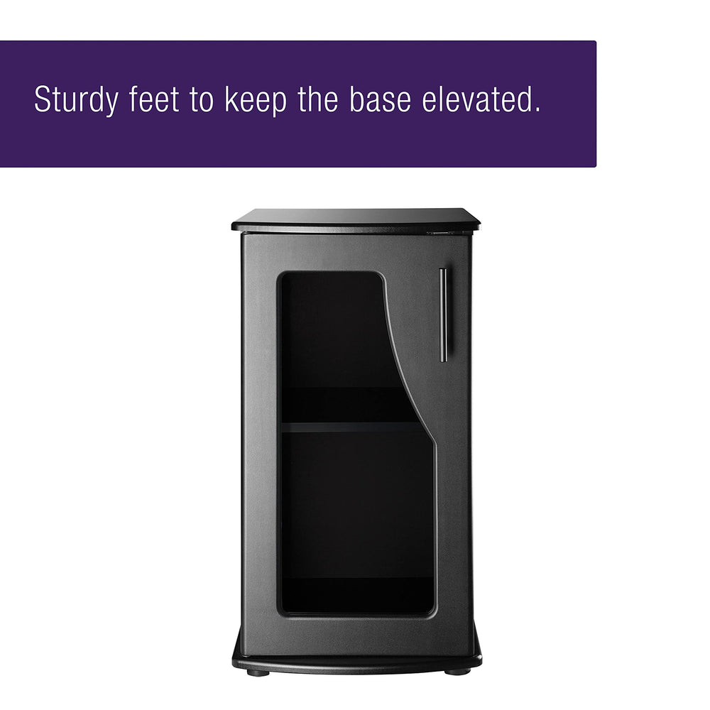 Coralife BioCube wood stand back-panel-tinted provides sleek appearance and concealment.