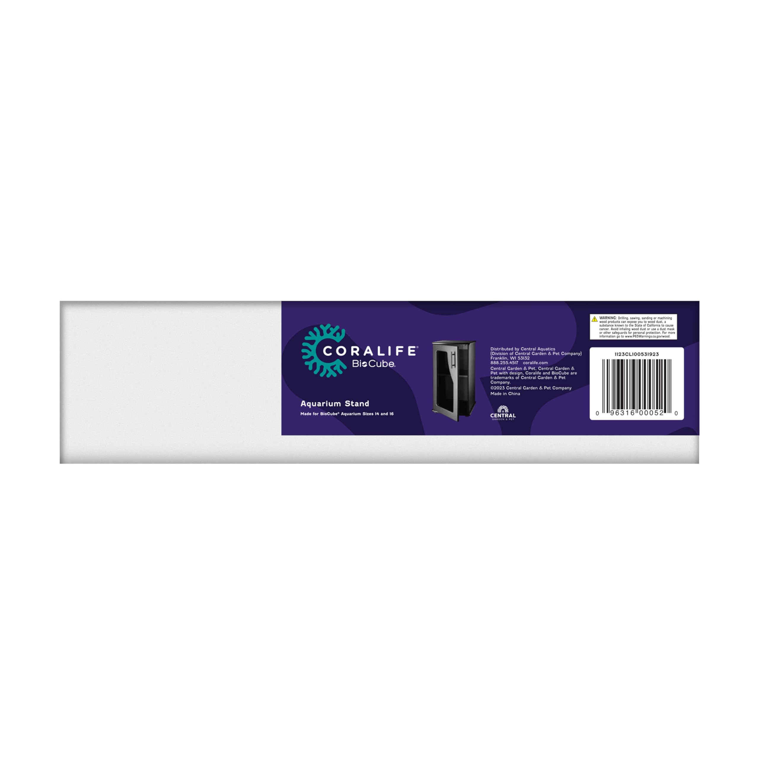 Coralife BioCube wood stand elevated-appearance supports a clean display.
