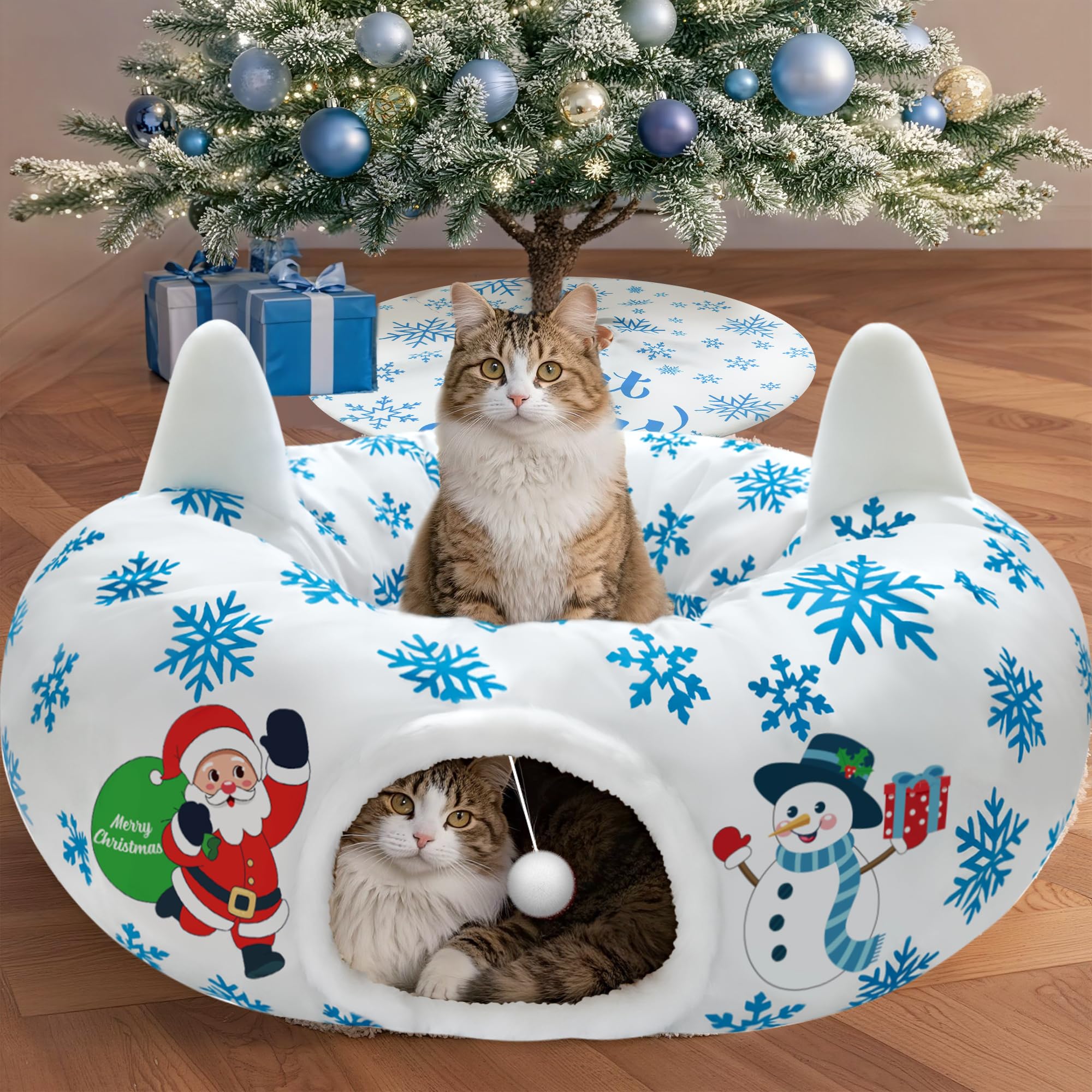 CORALMEE spacious donut bed provides room to stretch and lounge.