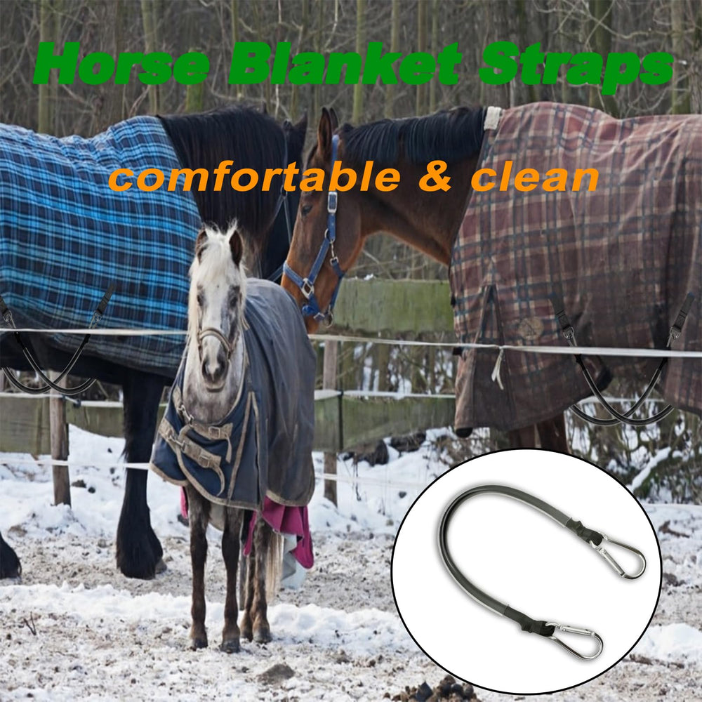 Corztg multiuse horse blanket leg straps serve as stall accessory or bucket strap.