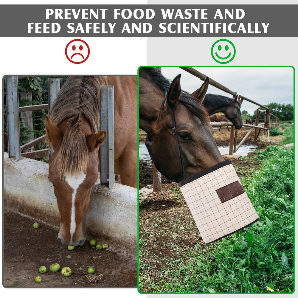 Cosblank horse feed bag 12.4-inch diameter fits most horses' feeding needs