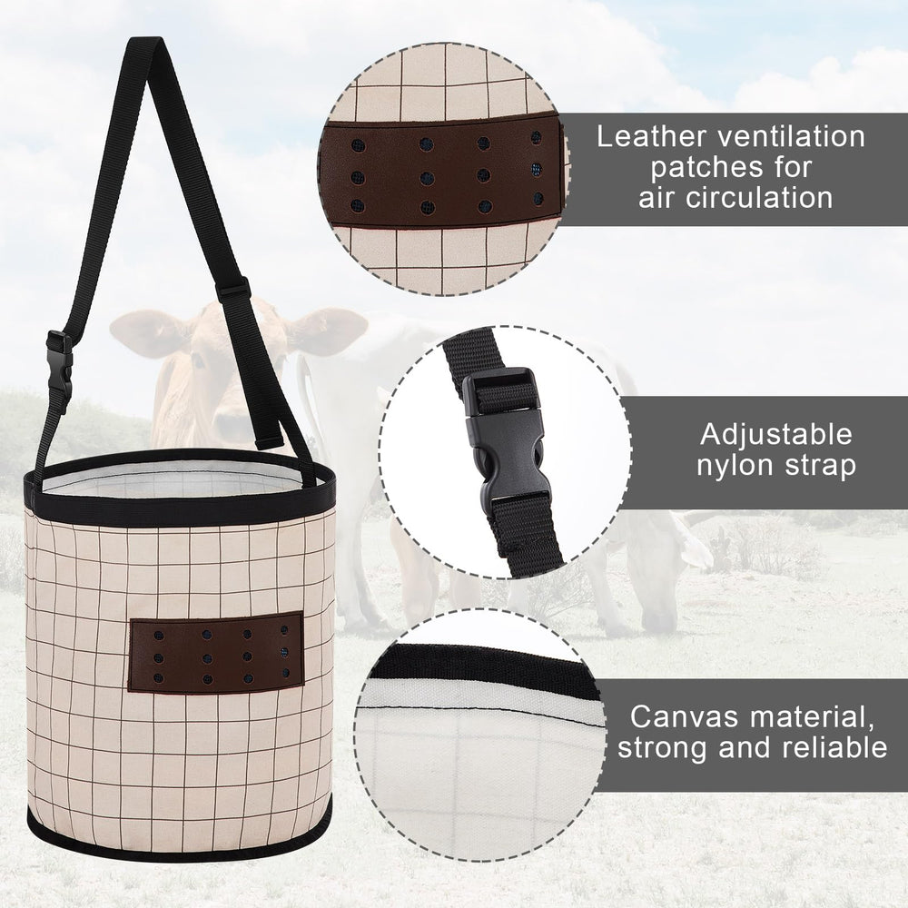 Cosblank horse feed bag adjustable nylon strap lets you tailor fit