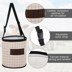 Cosblank horse feed bag adjustable nylon strap lets you tailor fit