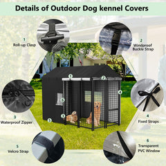 COSHNIBI kennel cover features four zippers for flexible access.