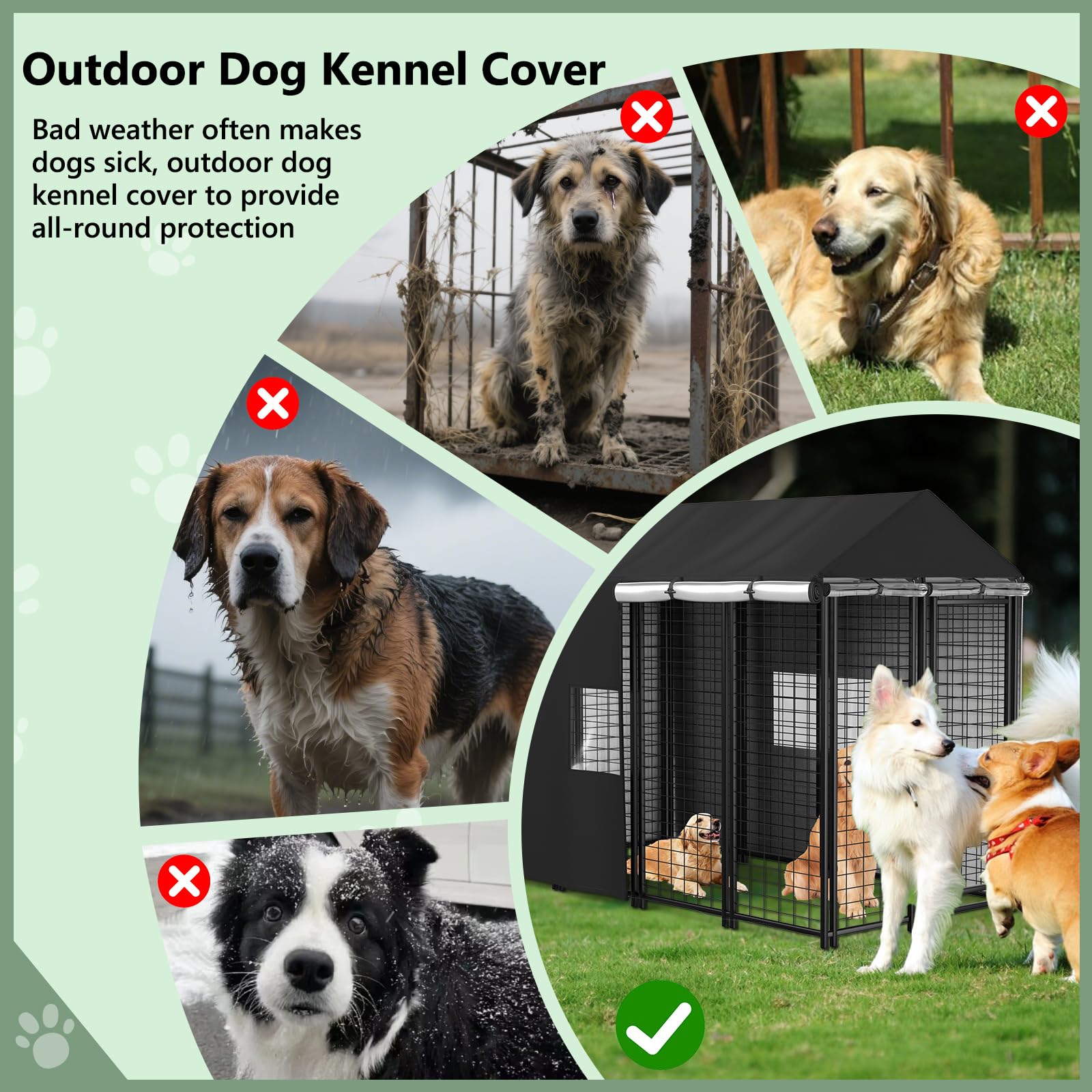 COSHNIBI bottom Velcro provides a snug wind-resistant fit against the cage.
