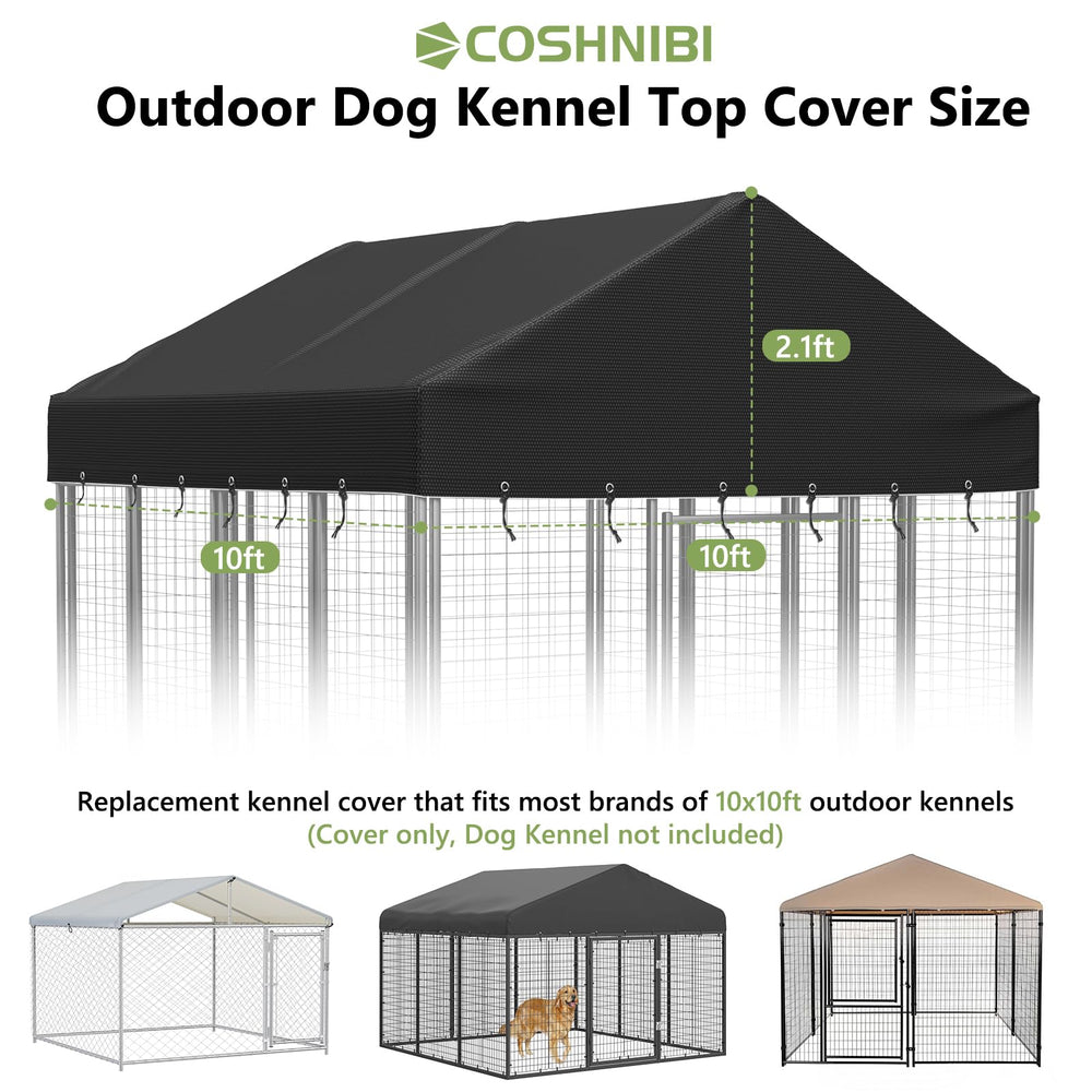 COSHNIBI kennel roof cover in sunlight demonstrates UV-resistant fabric.