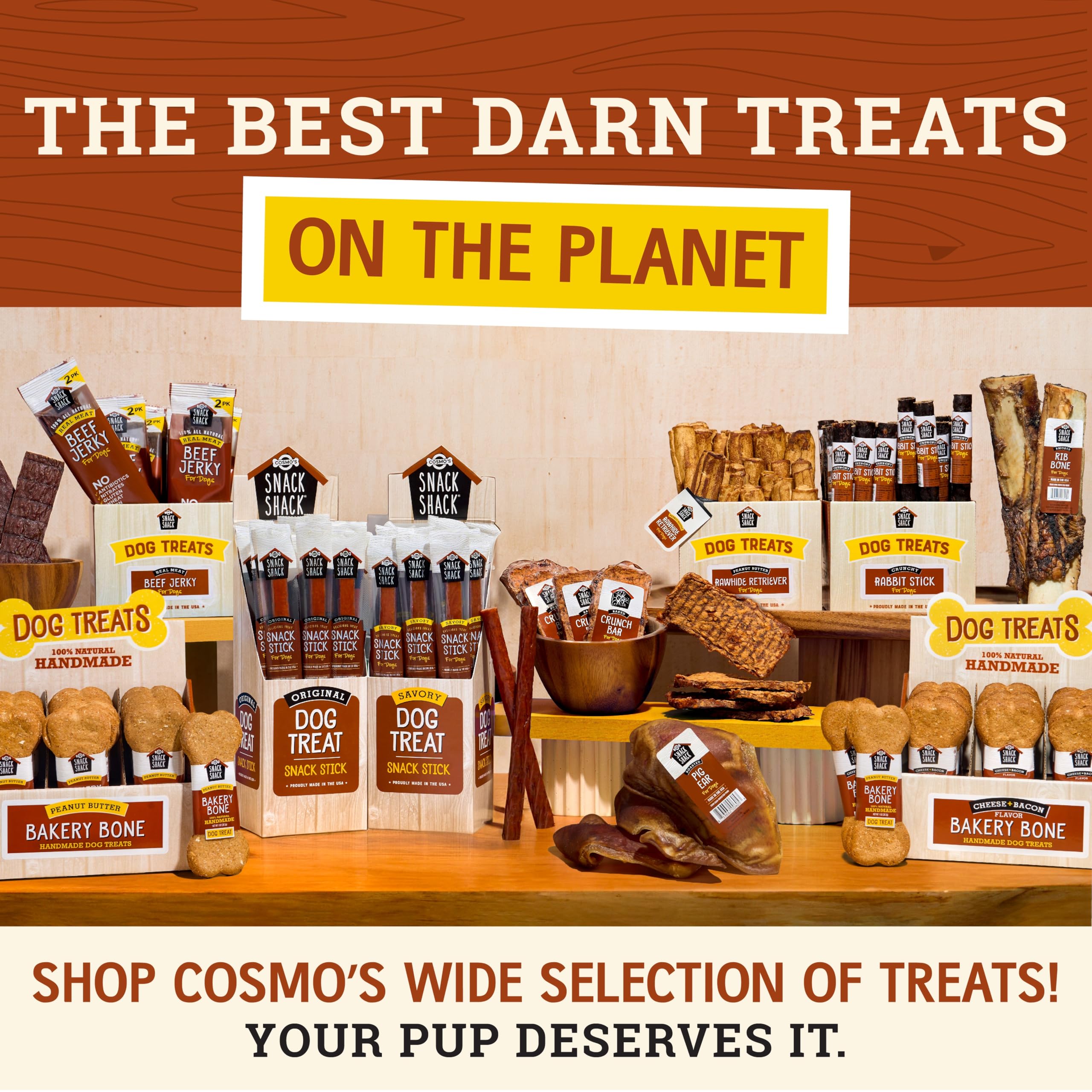 Cosmo's Snack Shack Peanut Butter Bakery Bone 24-count pack image—bulk treat readiness