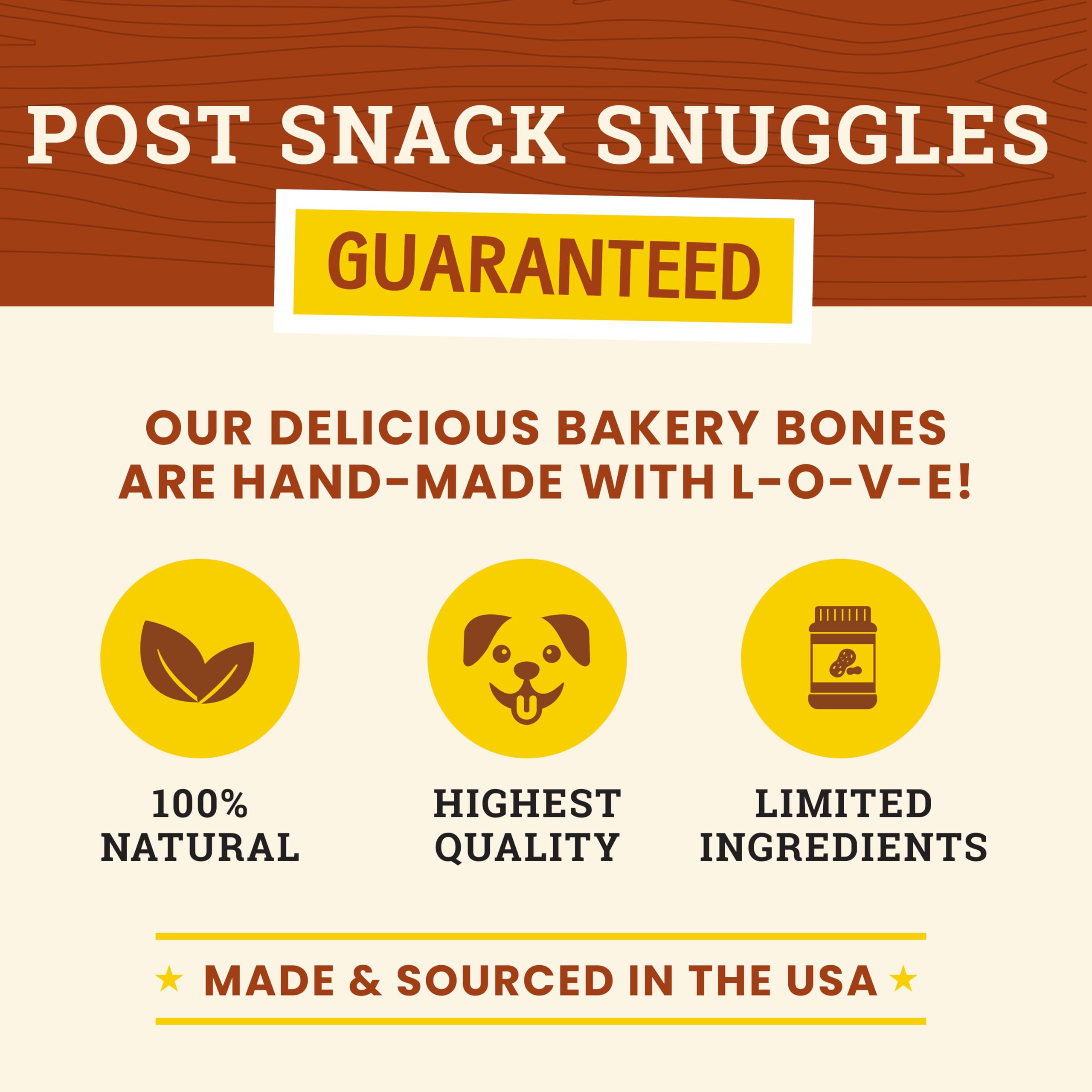 Cosmo's Snack Shack Peanut Butter Bakery Bone rawhide-rabbit blend image—durable chew option