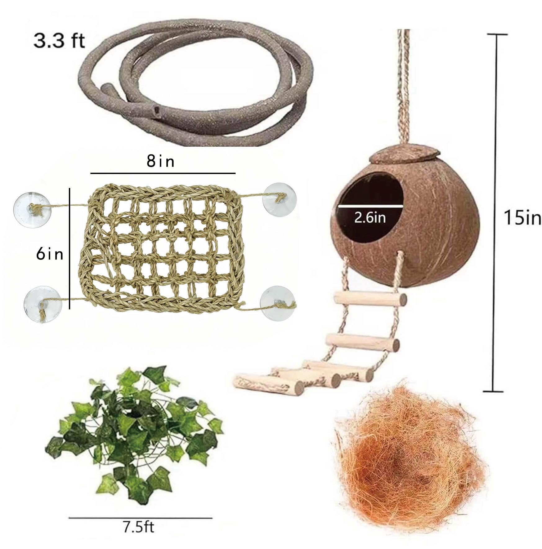COSOC Leopard Gecko Hanging Plant enhances natural decor and enrichment