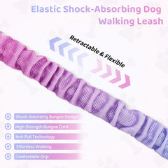 COSOWO shock-absorbing bungee reduces strain on you and pet.