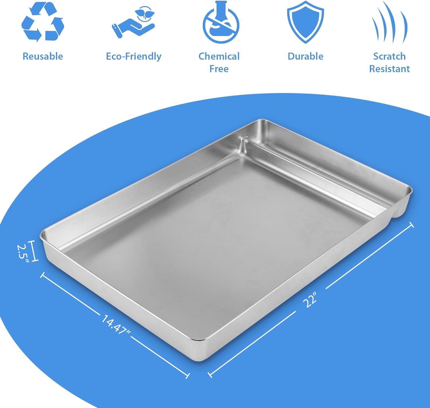 COSPARX durable design resists rust for long-lasting, low-maintenance cat litter use.