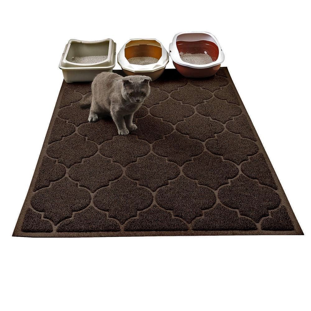 Cosyearn LittleTiger litter mat 46-by-35 inches captures litter from paws.