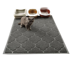 Cosyearn LittleTiger mat 46x35 inches keeps litter contained and floors clean.