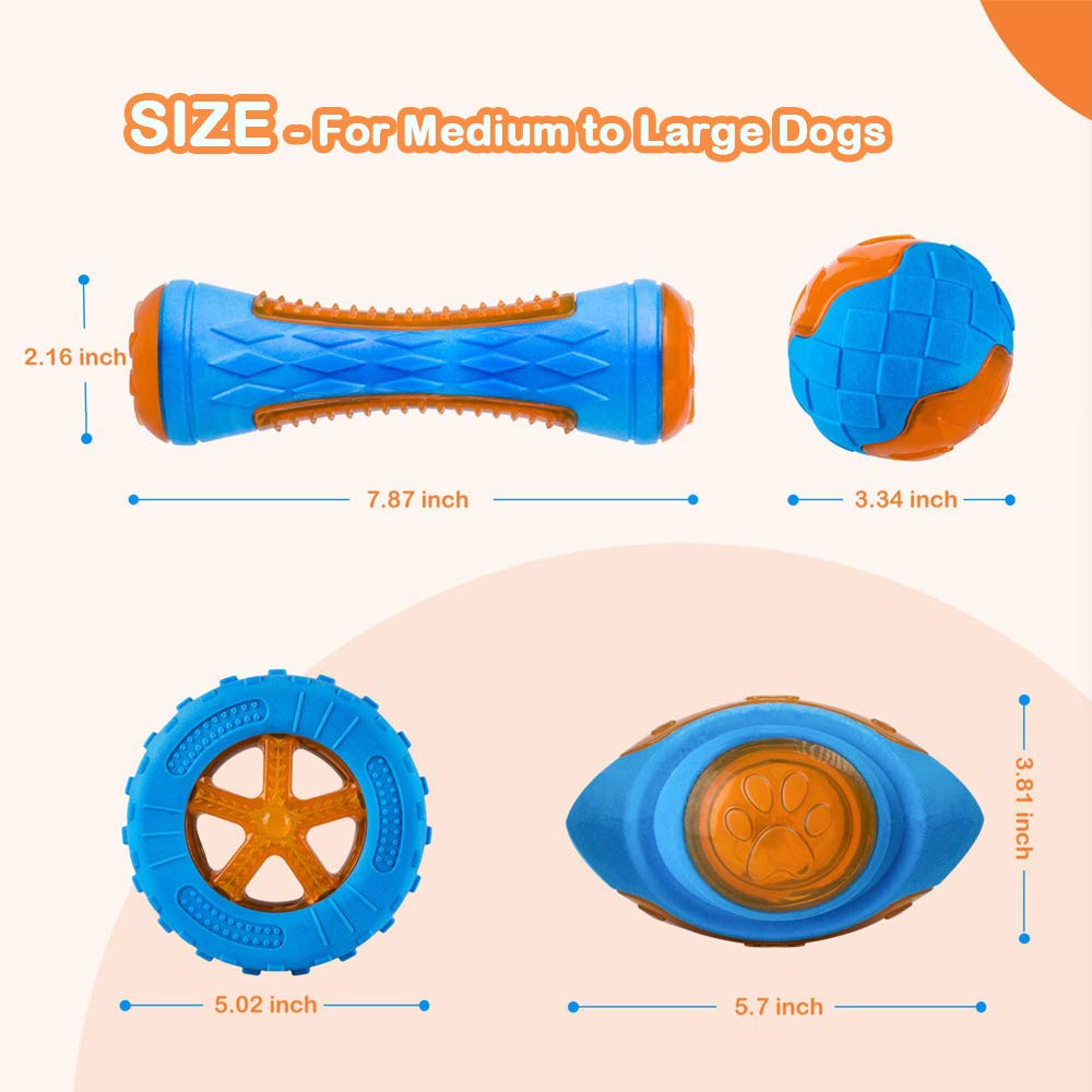CoubonTail ball-squeaky-toy promotes engaging fetch and sound cues