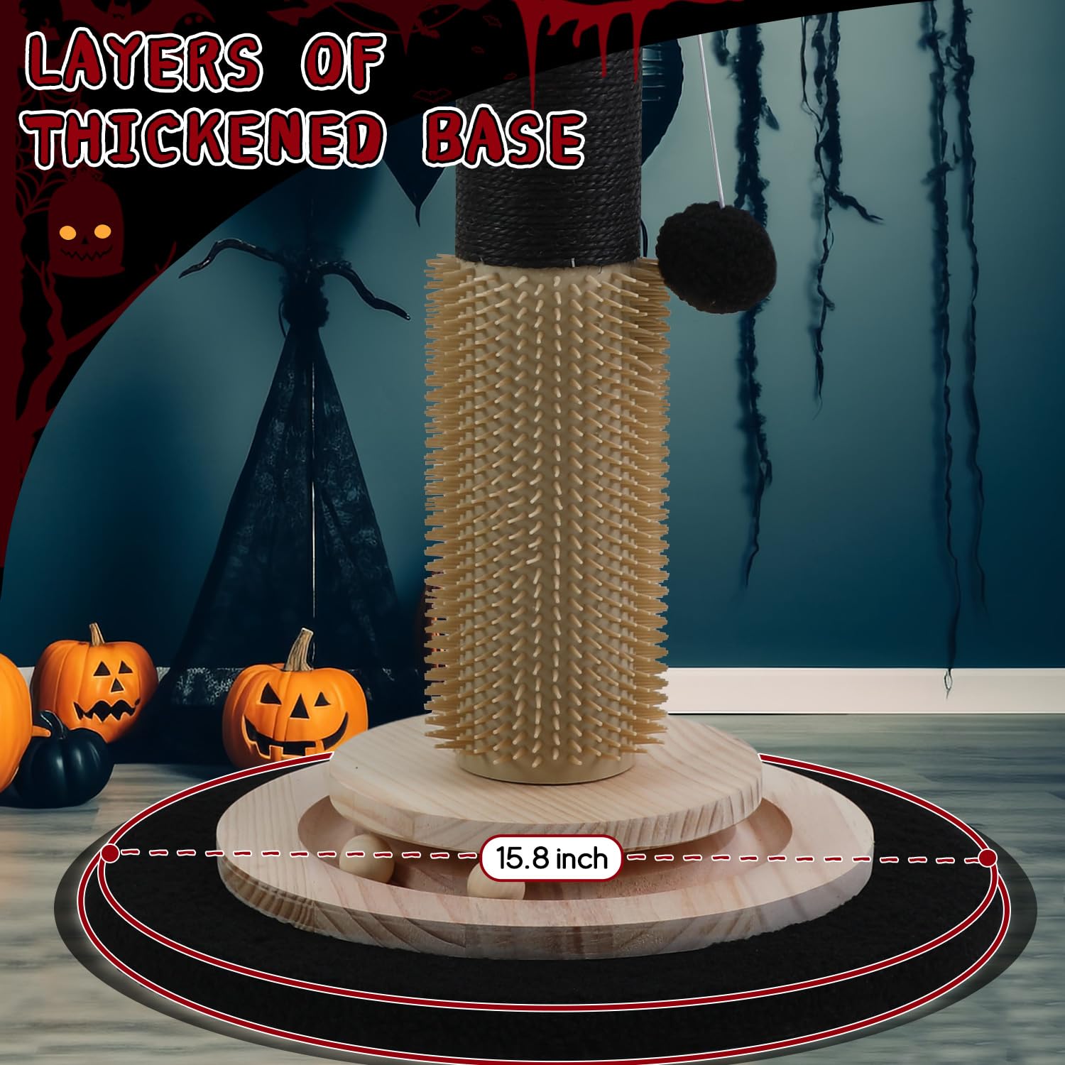 COUNER indoor-large-cat-activity-center-scratcher offers enrichment and durable scratching surface.
