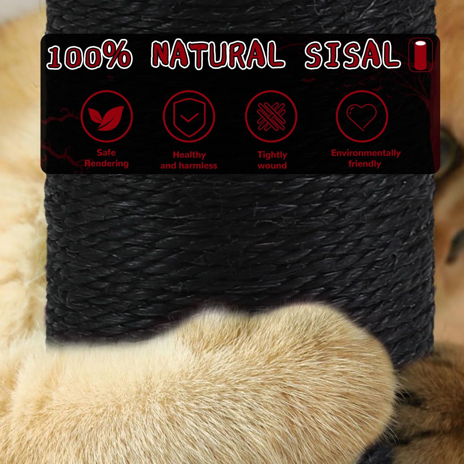 COUNER self-groomer-brush adds grooming option while cats scratch and exercise.