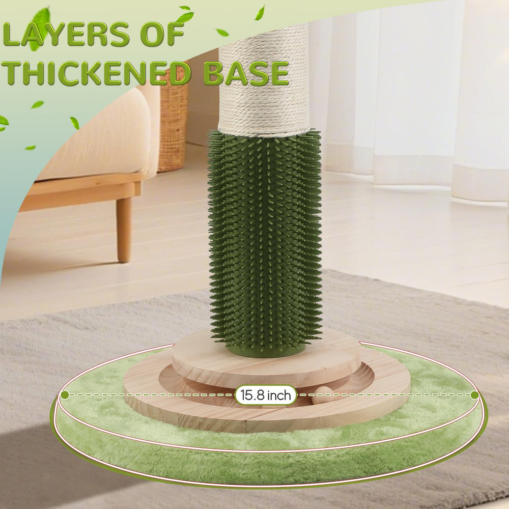 COUNER 3-layer base keeps the post steady during tall scratching sessions.