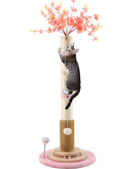COUNER 45inch cat scratching post in pink provides tall scratch space for indoor cats