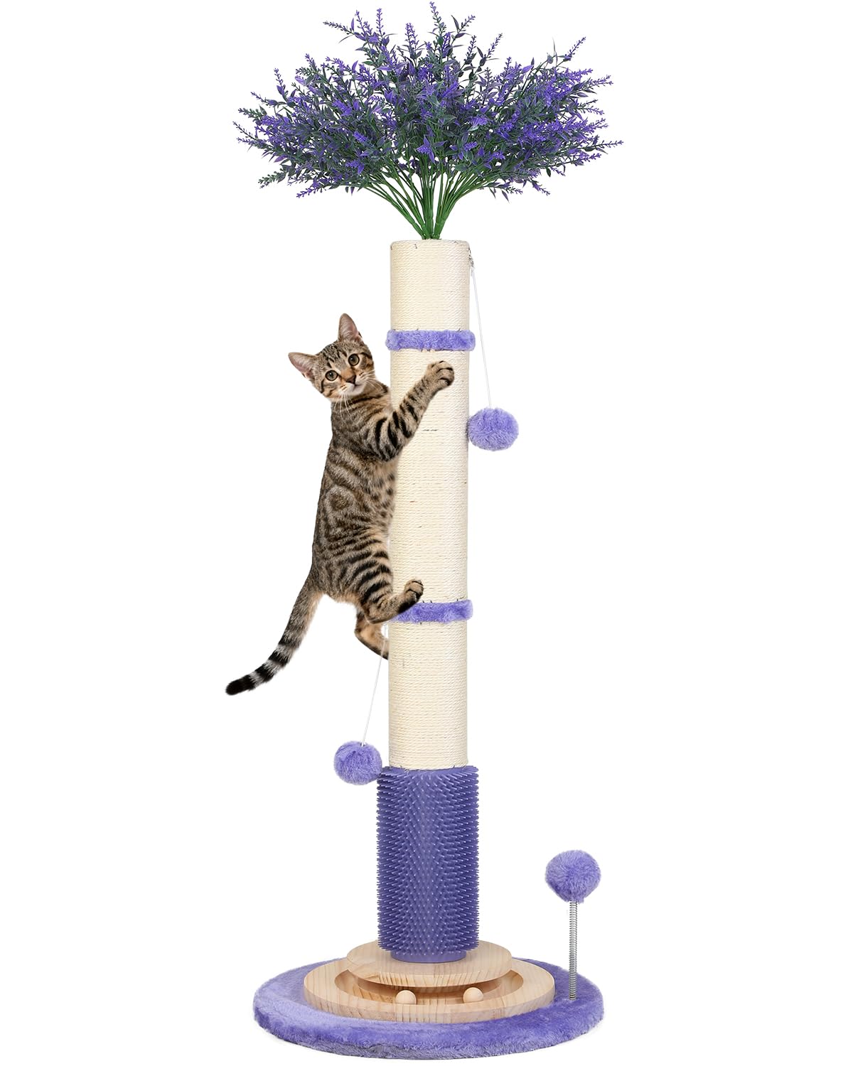 COUNER cat scratching post 45-inch tall with sisal post offers durable scratching and furniture protection.
