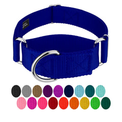 Country Brook Petz HossFit Jr royal blue collar hardware closeup with durable fittings