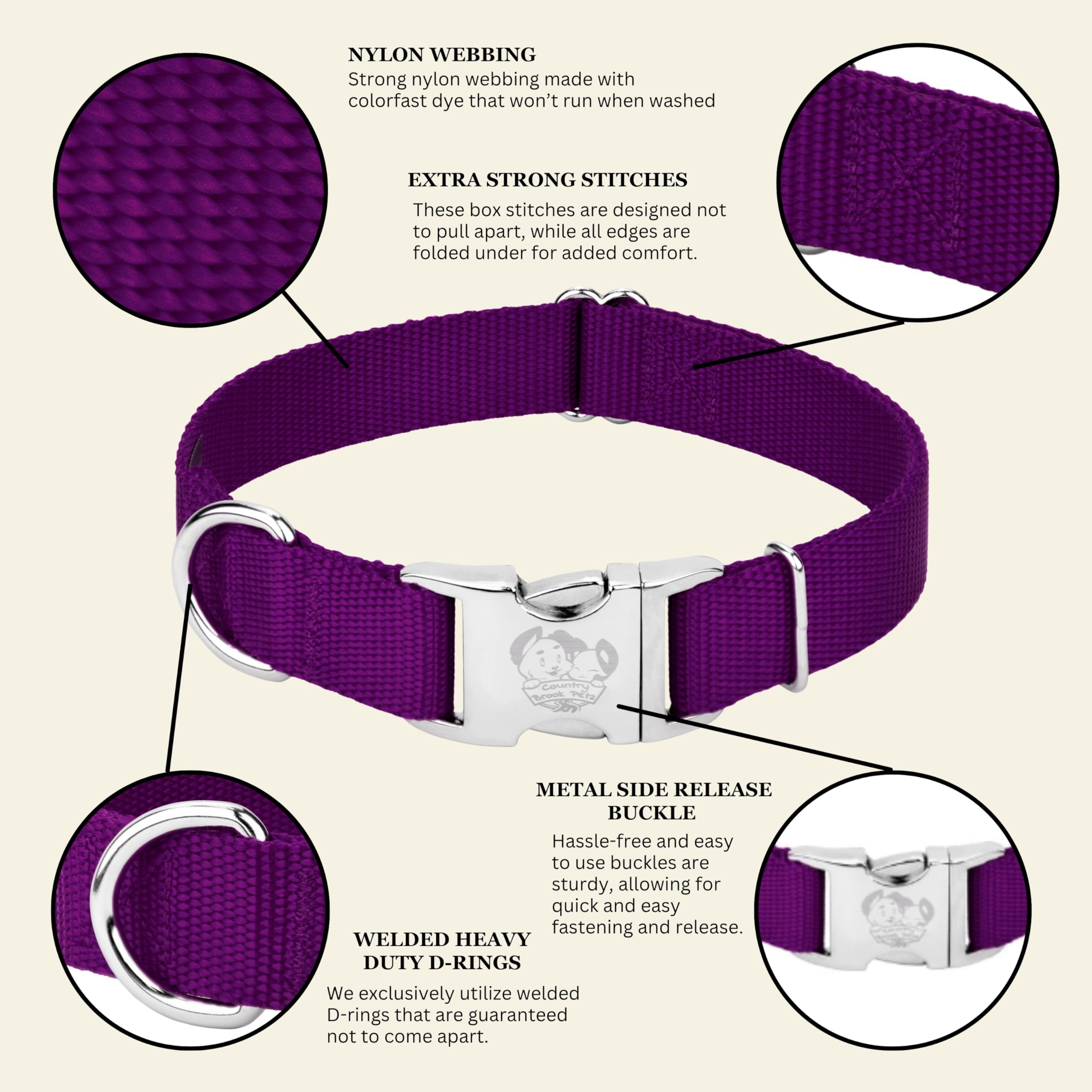 Country Brook Petz collar offers 30+ color options to fit any style