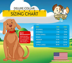 Country Brook Petz size chart helps selecting 16-22 inch collar.