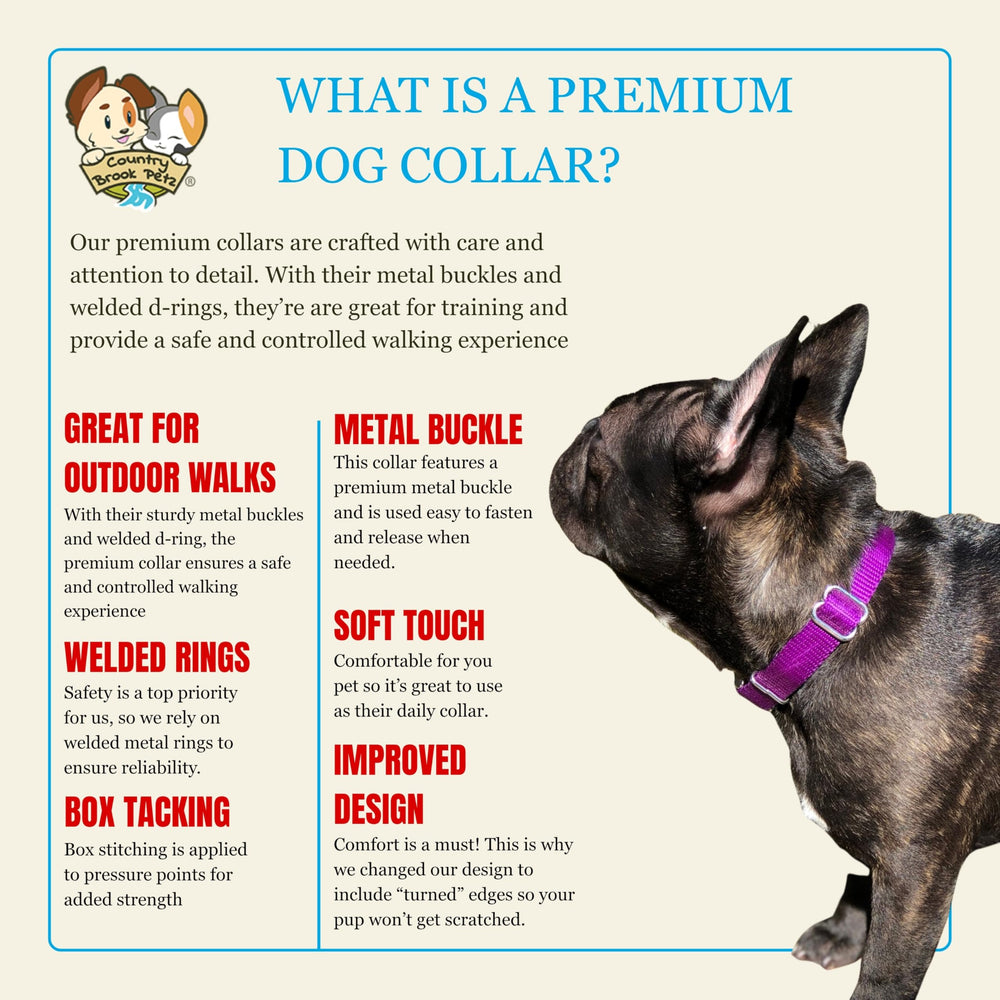 Country Brook Petz collar silky soft nylon hug for comfortable all-day wear