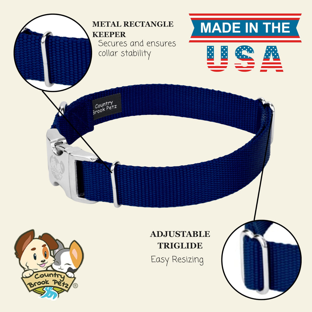 Country Brook Petz adjustable 13-16 inch collar for small to large dogs.
