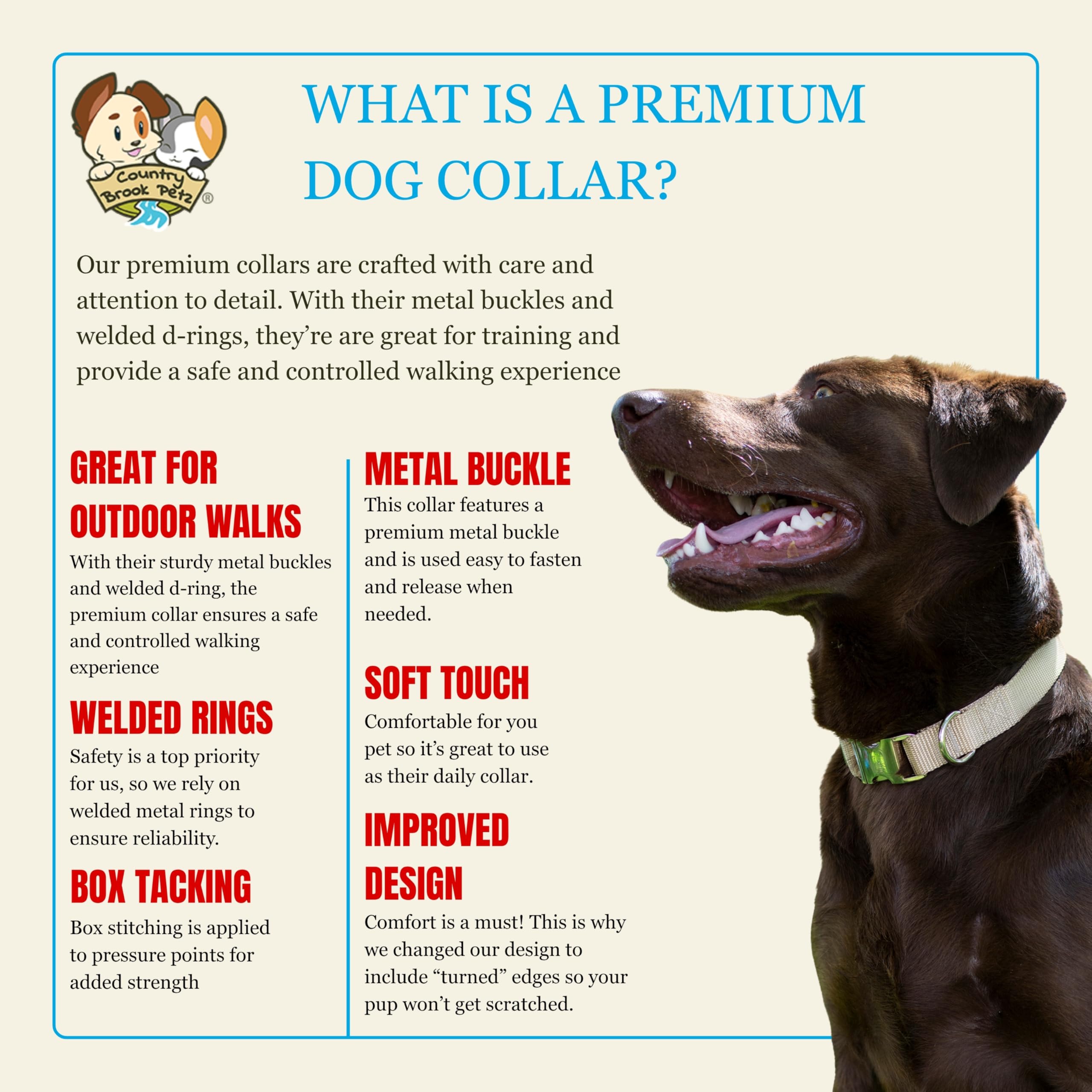 Country Brook Petz USA-made label close-up emphasizes domestic craftsmanship